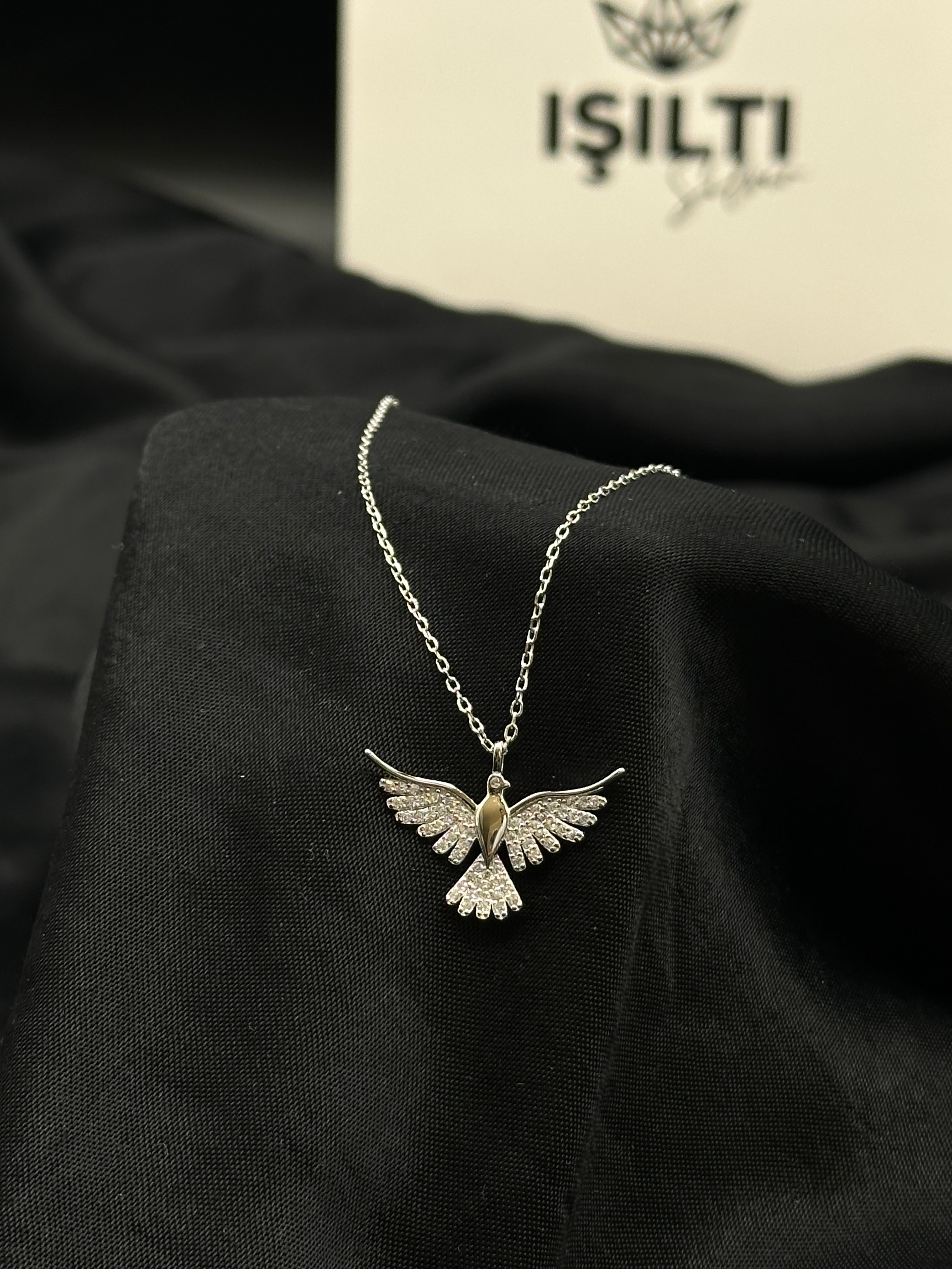 925 Gümüş | Minimal Anka Kolye 