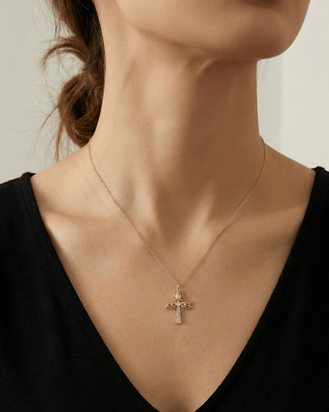 925 Gümüş | Scarab Ankh Kolye