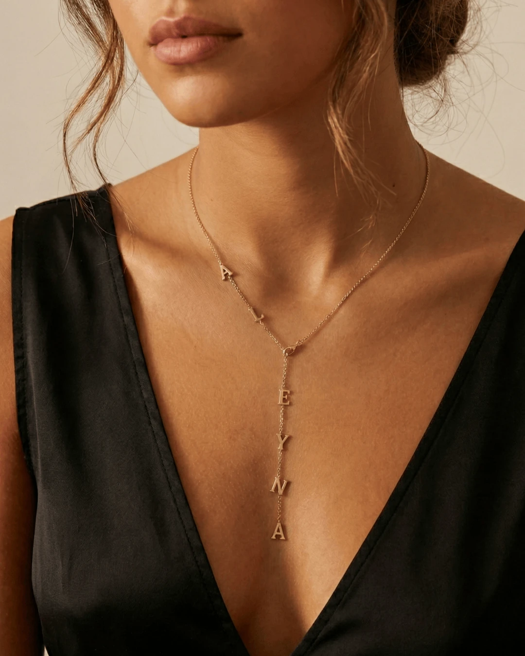 925 Gümüş | Kişiye Özel Sallantılı İsim Y Kolye