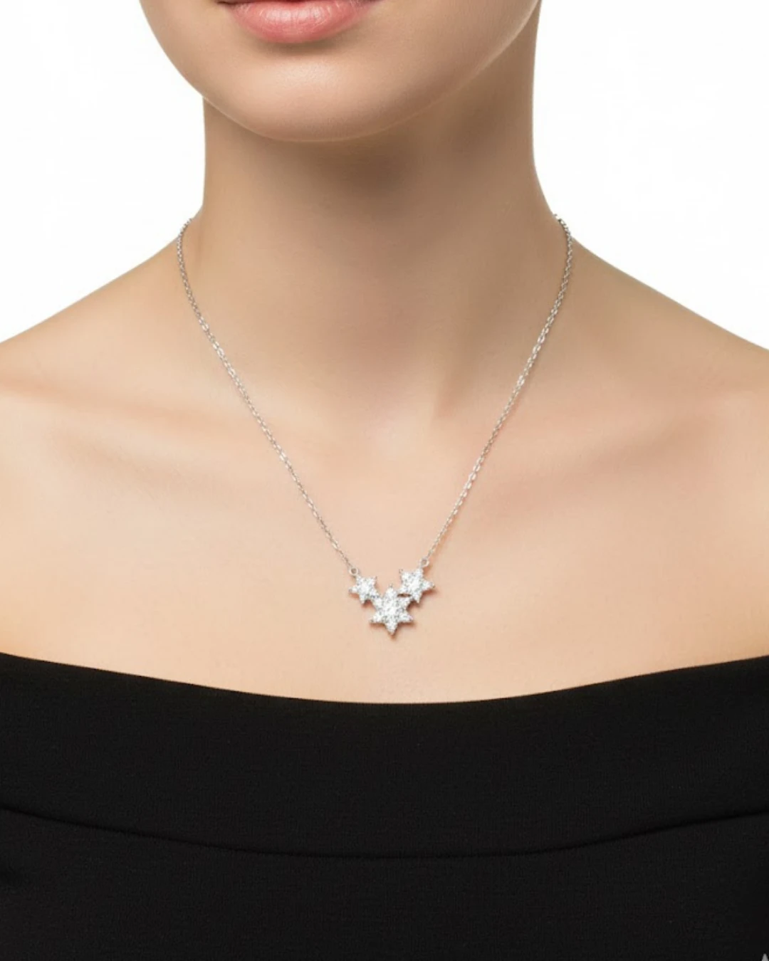 925 Gümüş | Yıldız Üçlüsü Minimal Kolye