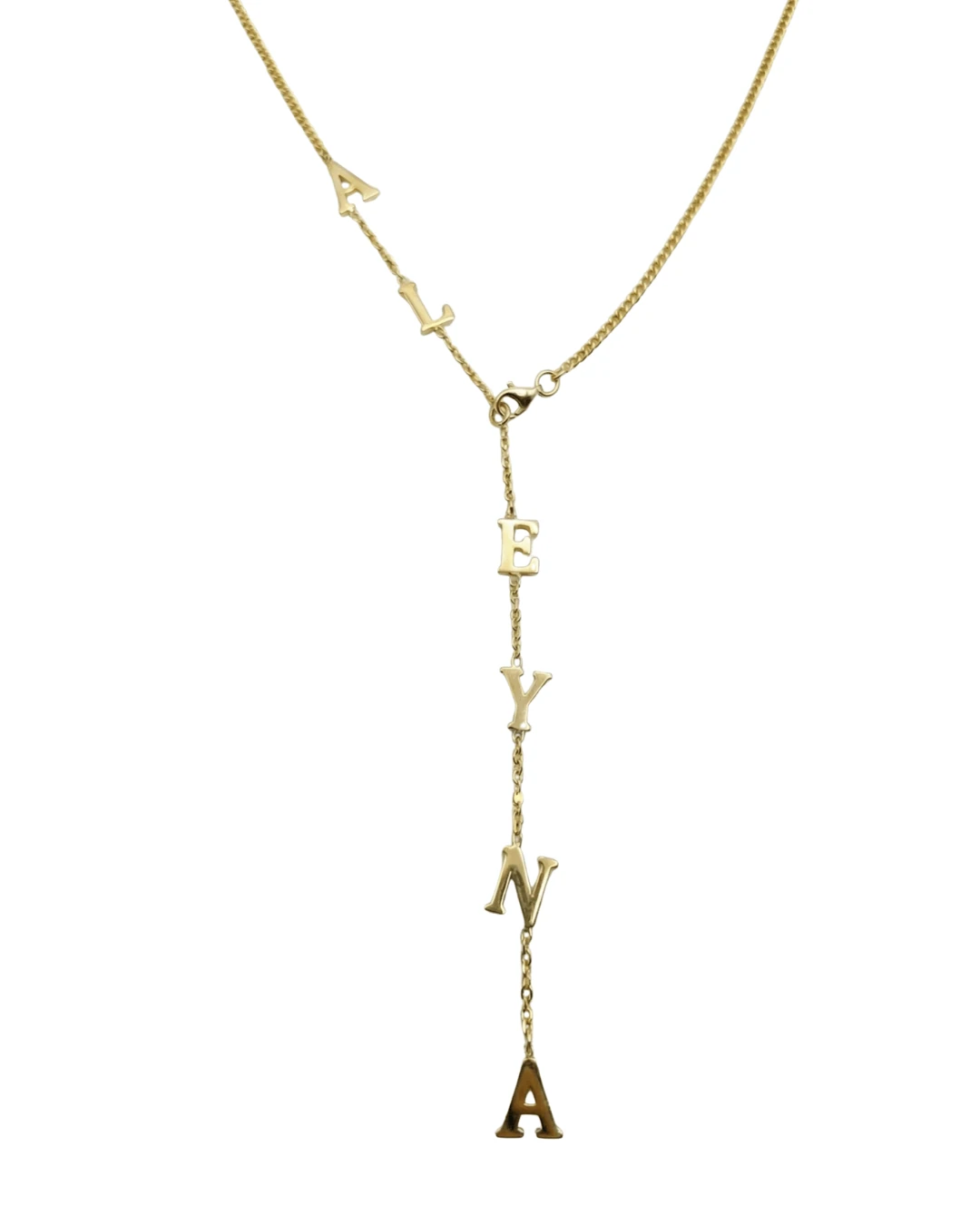 925 Gümüş | Kişiye Özel Sallantılı İsim Y Kolye