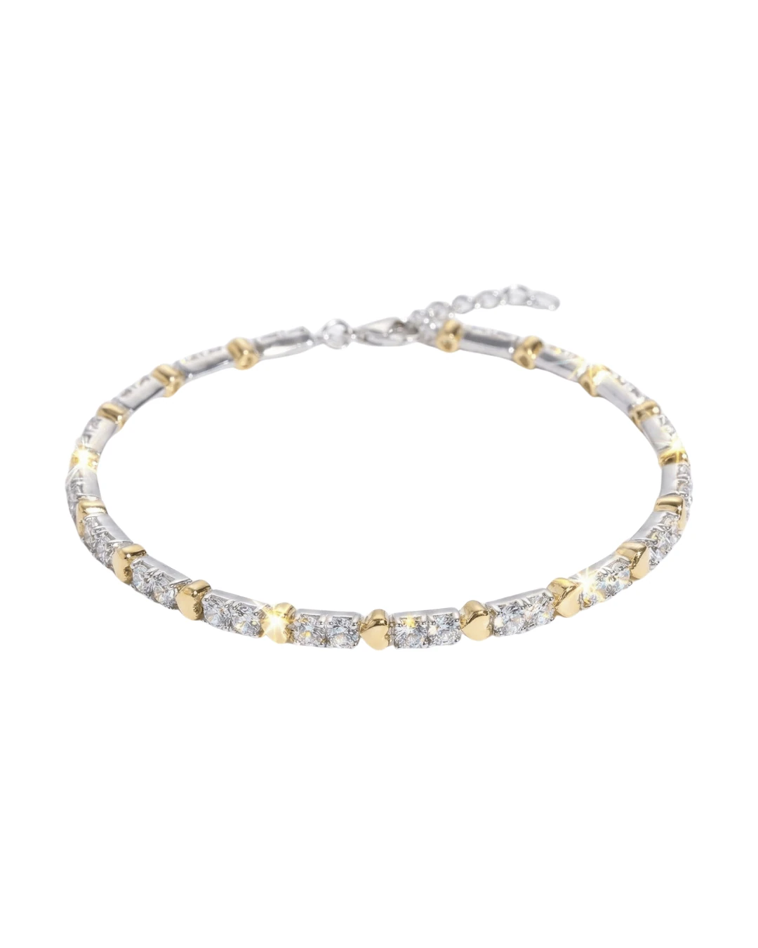 925 Gümüş | Kalp Geçişli Suyolu Bileklik