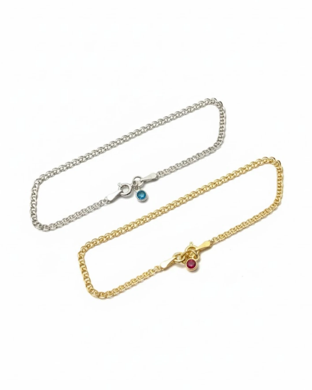 925 Gümüş | Doğum Ayı Taşlı Bismak Çift Bileklik