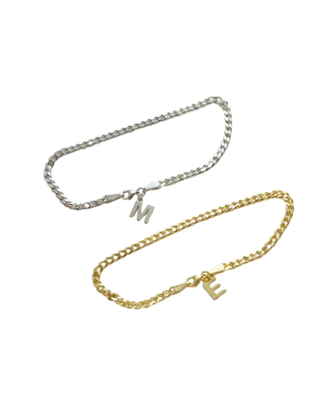 925 Gümüş | Harfli Gurmet Çift Bileklik