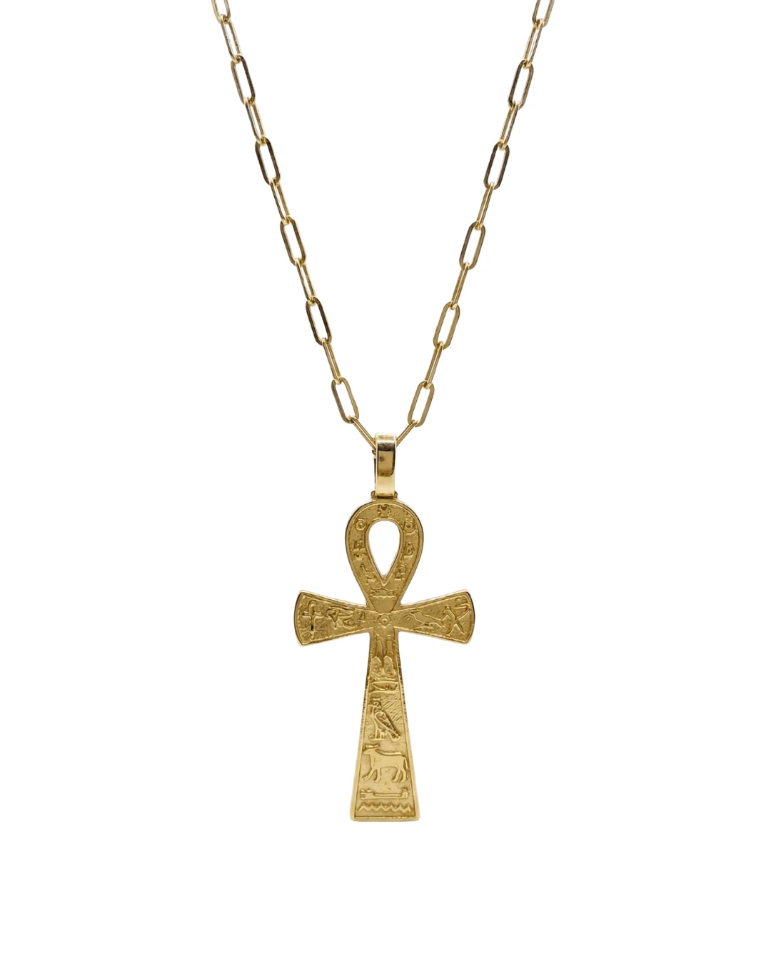 925 Gümüş | Ataç Zincirli Ankh Kolye