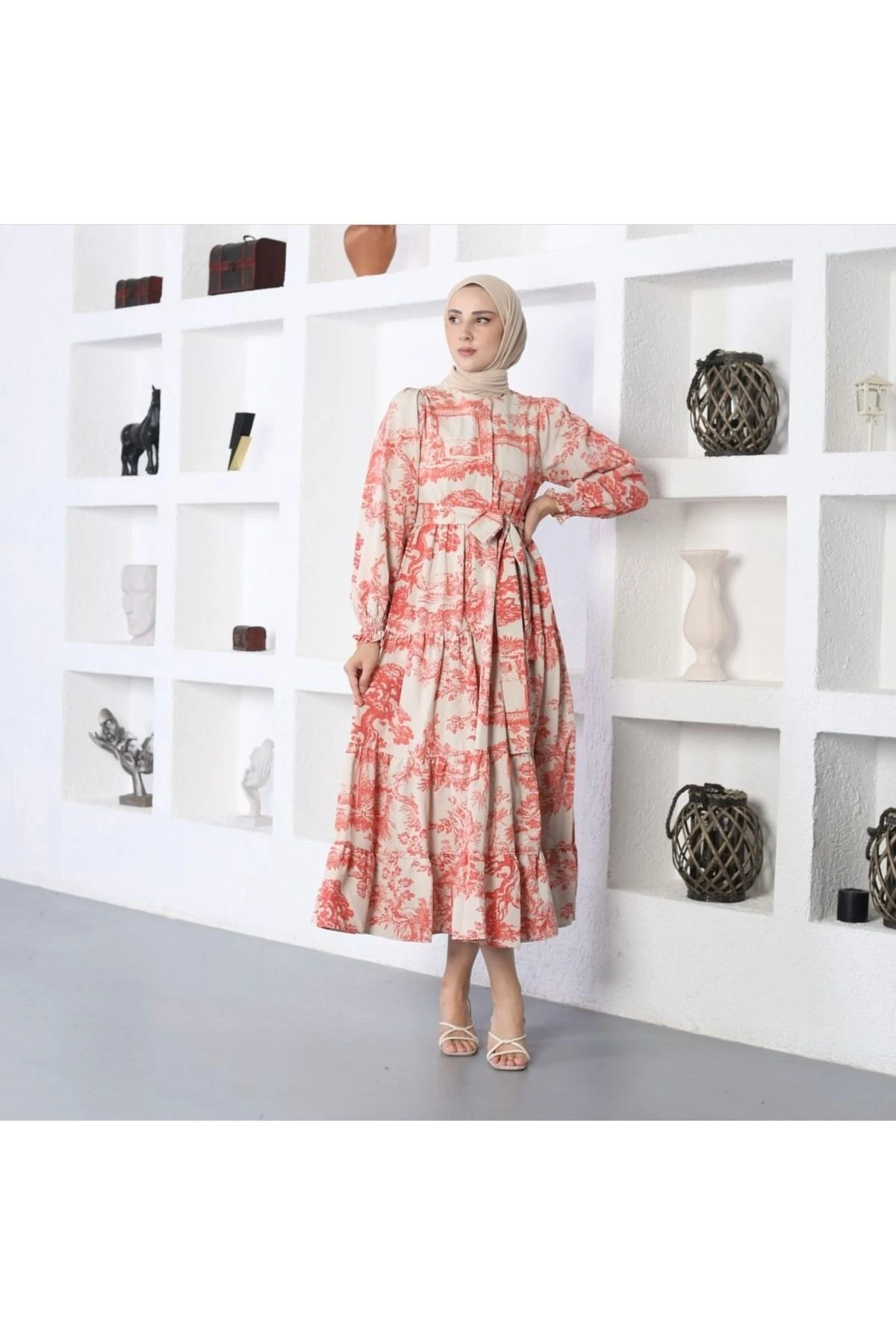 Çok Renkli Astarlı Elbise