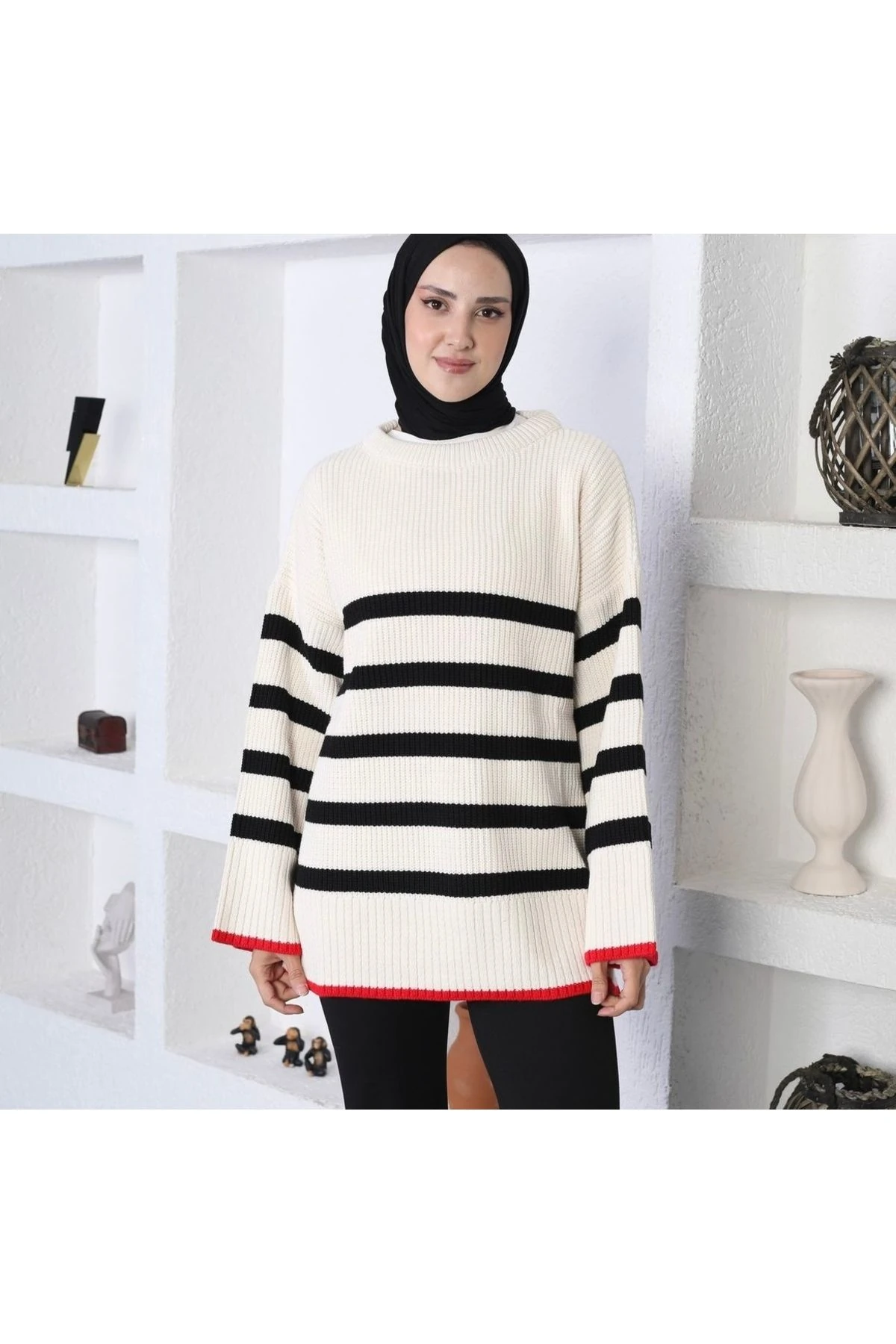 ÇİZGİLİ TRİKO KAZAK