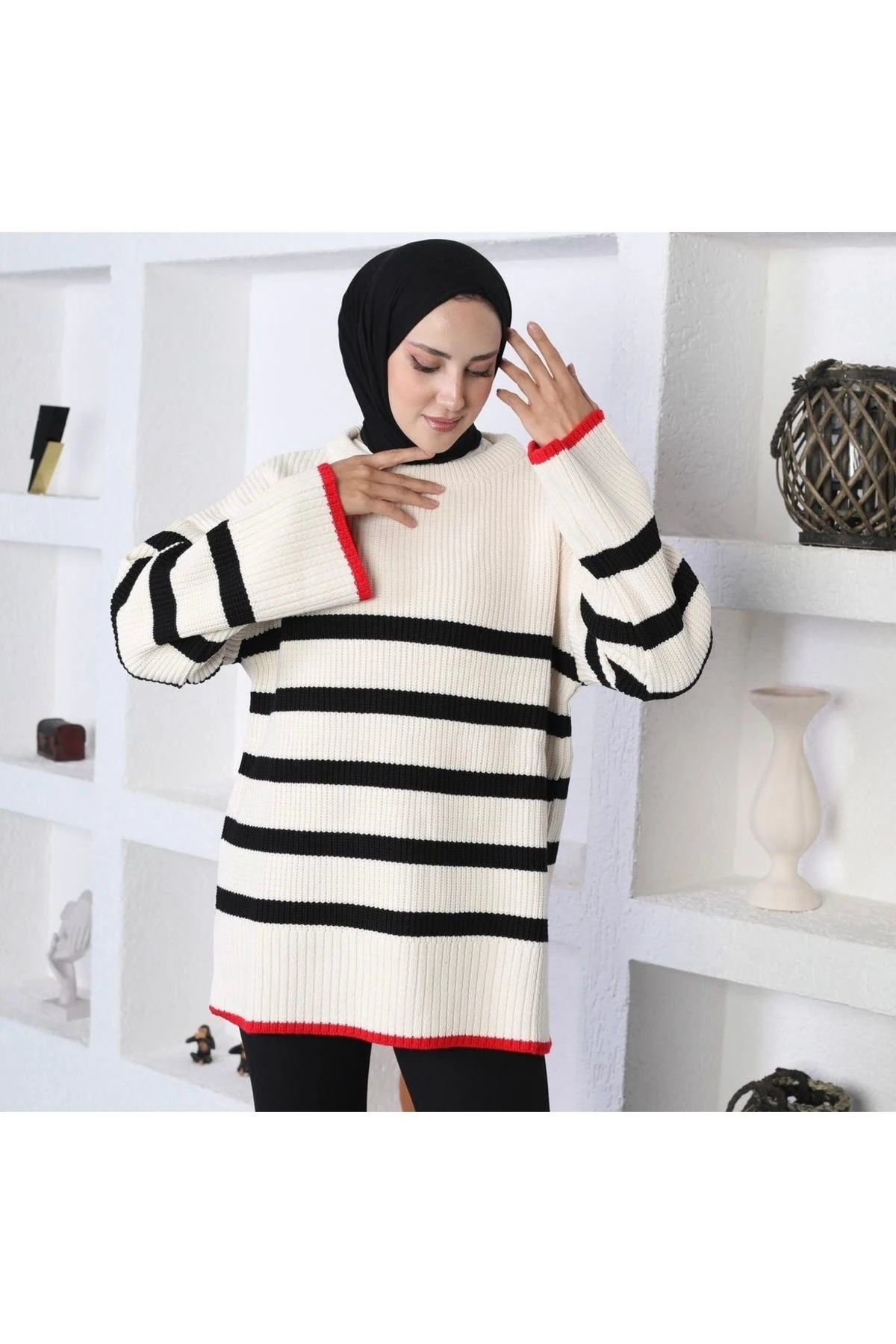 ÇİZGİLİ TRİKO KAZAK