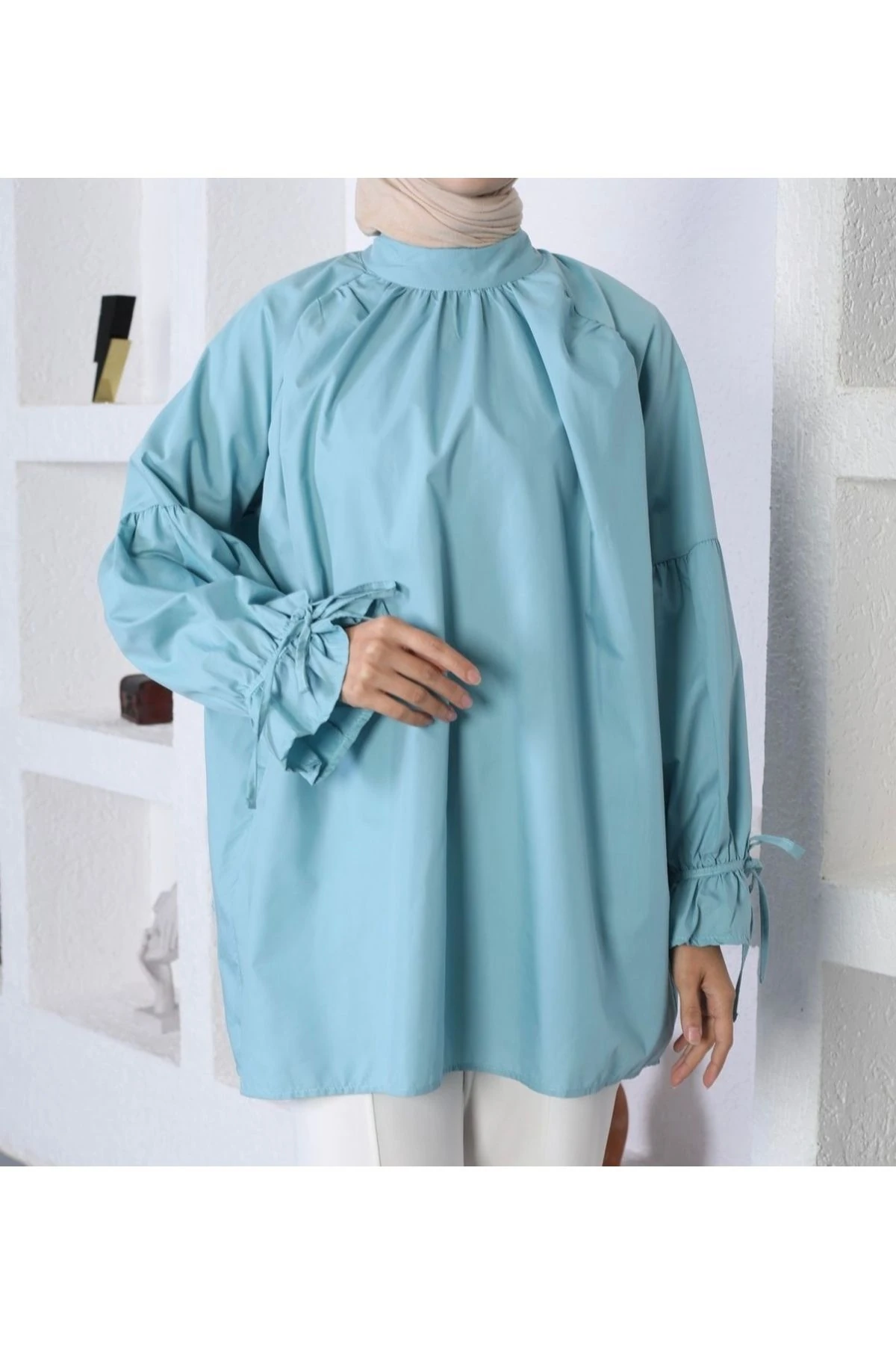 MAVİ RENK KADIN GÖMLEK