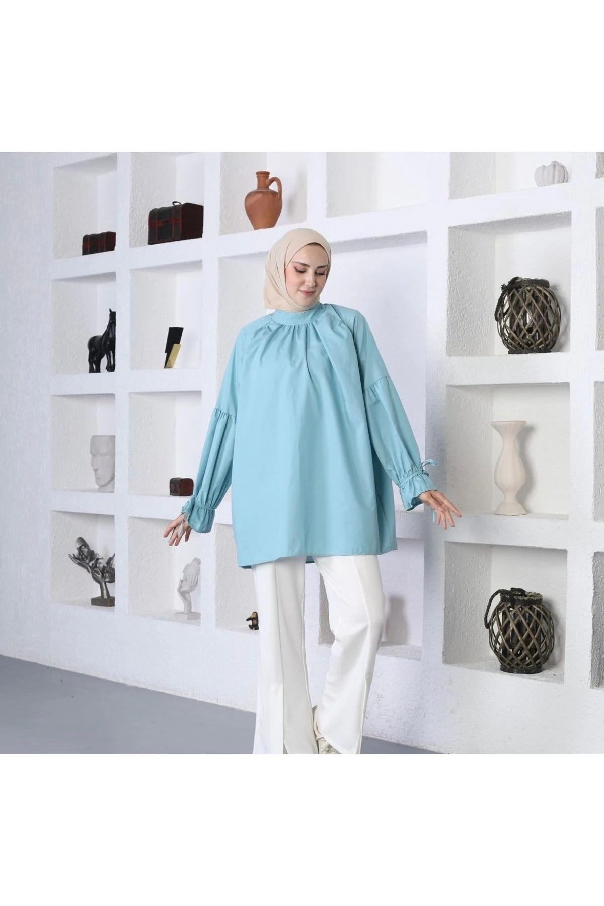 MAVİ RENK KADIN GÖMLEK