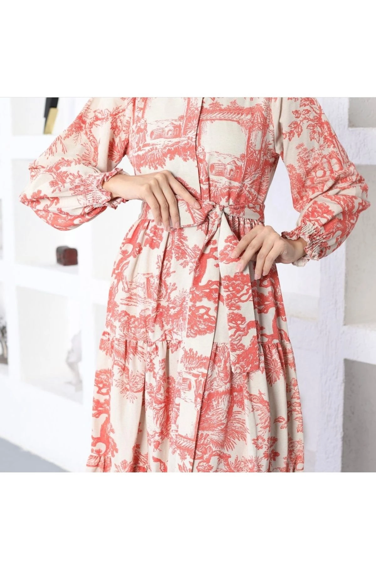 Çok Renkli Astarlı Elbise