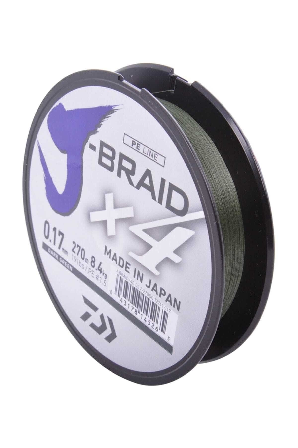 Daiwa J-Braid 4B Koyu Yeşil 270mt 0,17mm Olta Misinası