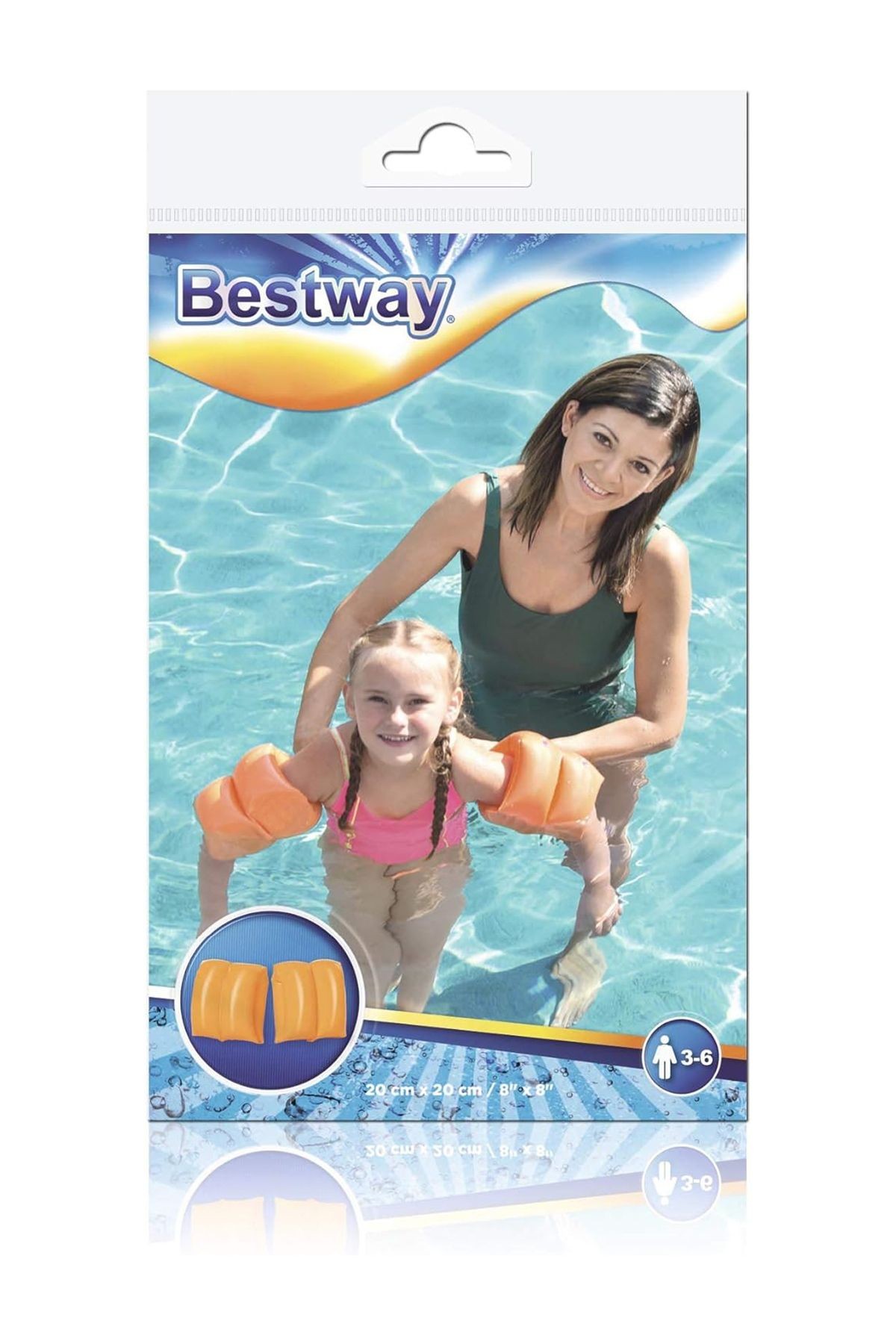 Bestway Çift Boğumlu Deniz Kolluğu 20x20 cm Turuncu