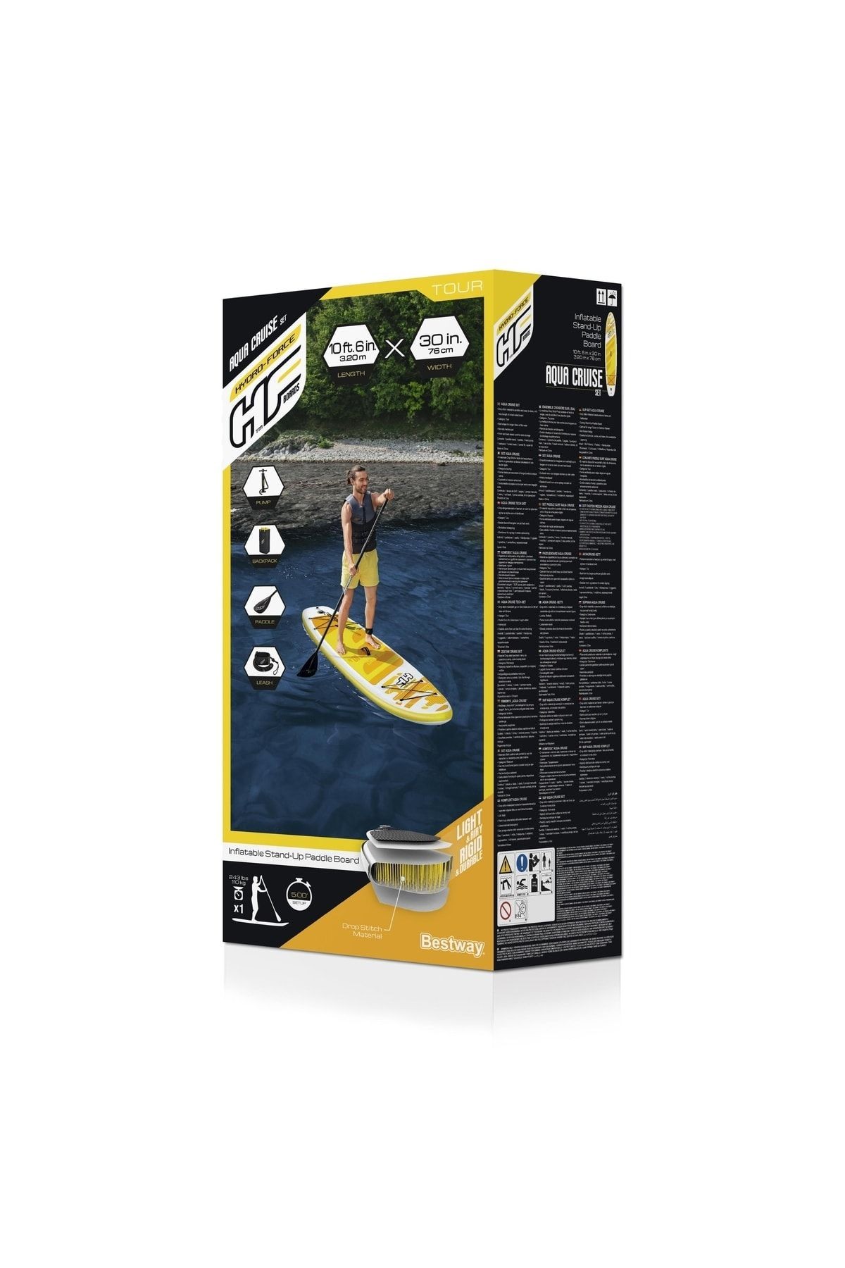 Aqua Cruıse Şişme Kano Paddle Board -çantalı Set Kürek Ve Pompa Dahil 305cm X 84cm X 12cm