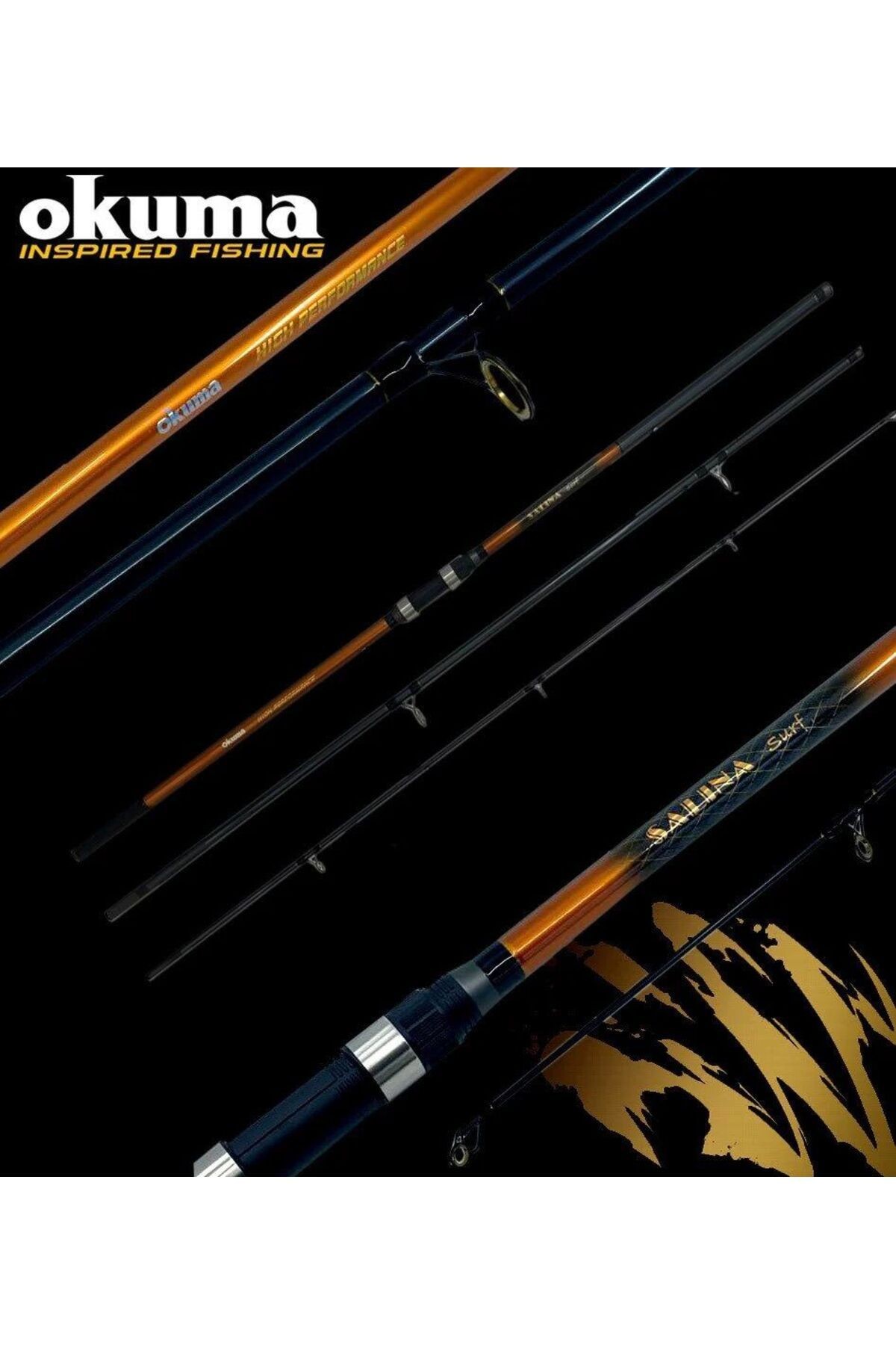 Okuma Salina Surf 14' 420 cm 3 Parça Surf Kamışı