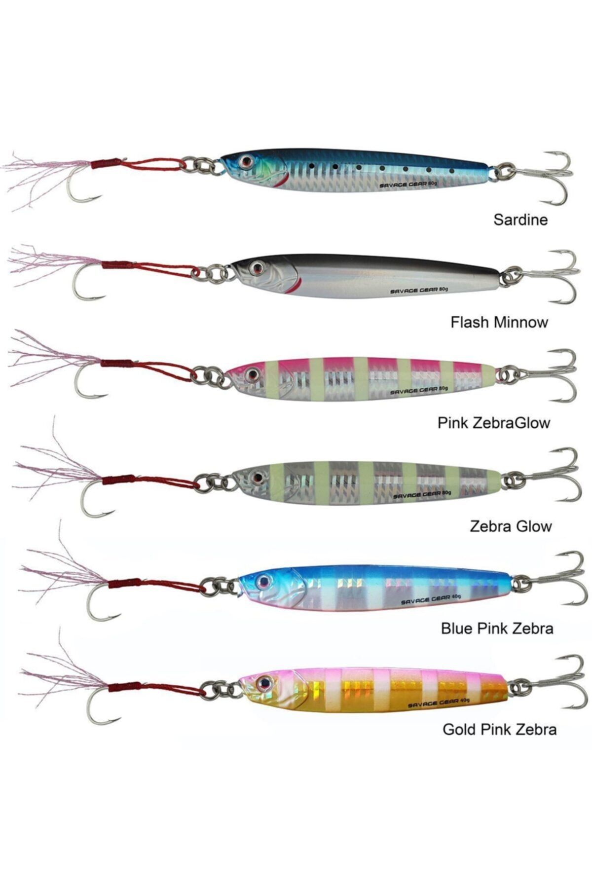 3d Slim Minnow 100 Jig Suni Yem Glow Zebra