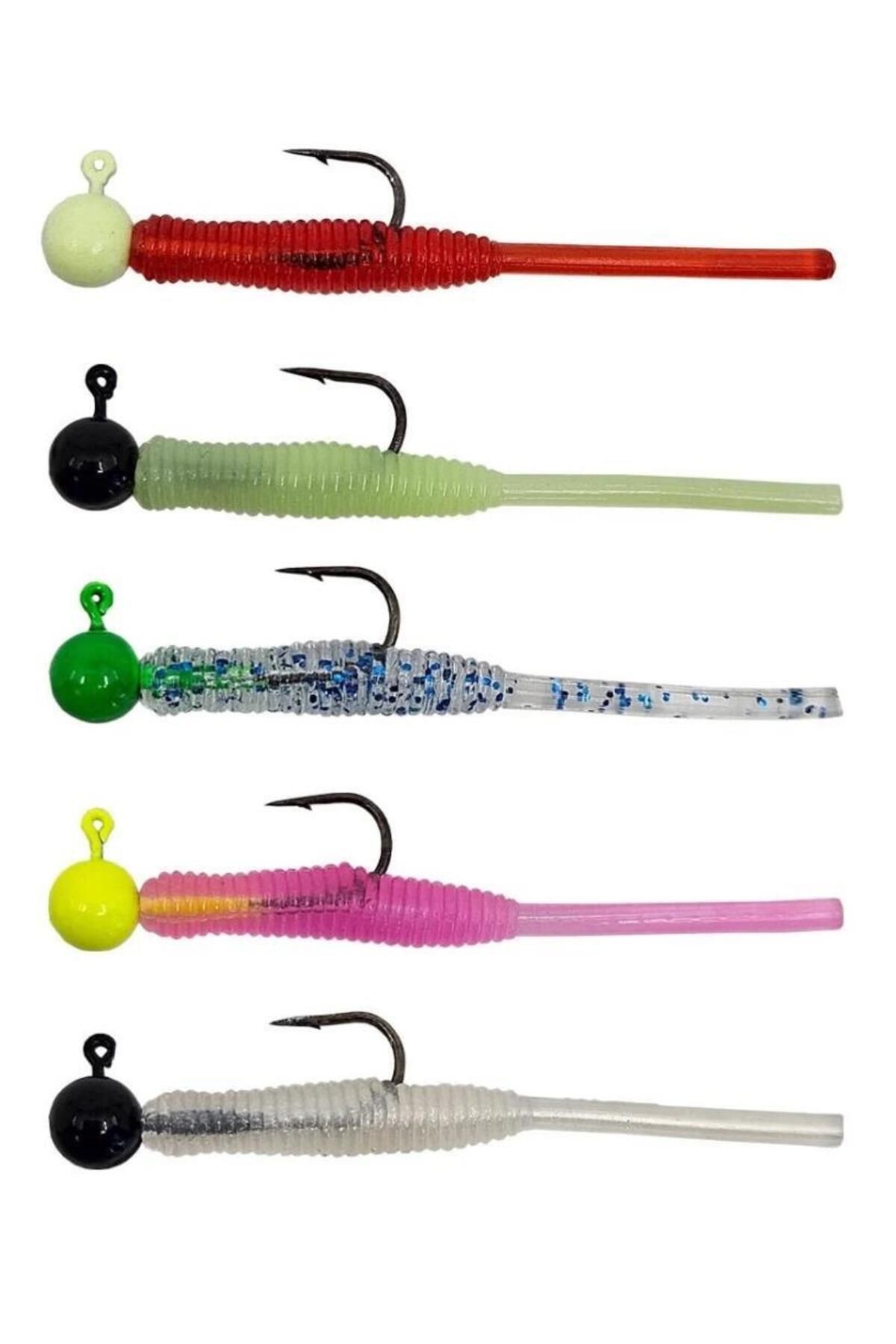 Hook Worm Jighead Lrf Silikonu 1gr 4.5cm 5 Adet