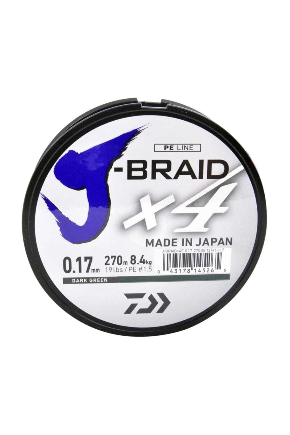 Daiwa J-Braid 4B Koyu Yeşil 270mt 0,17mm Olta Misinası