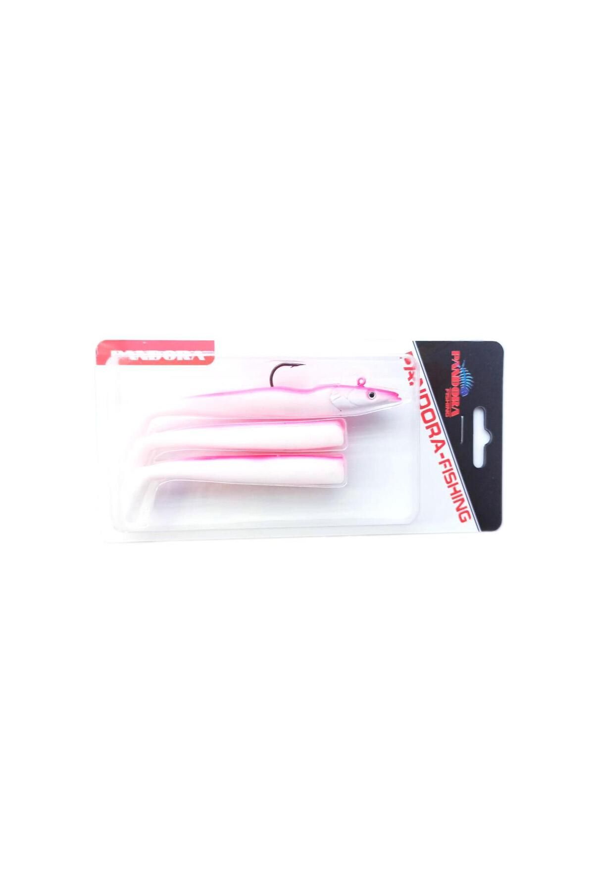 Sandeel 10cm Silikon Yem - Pink White