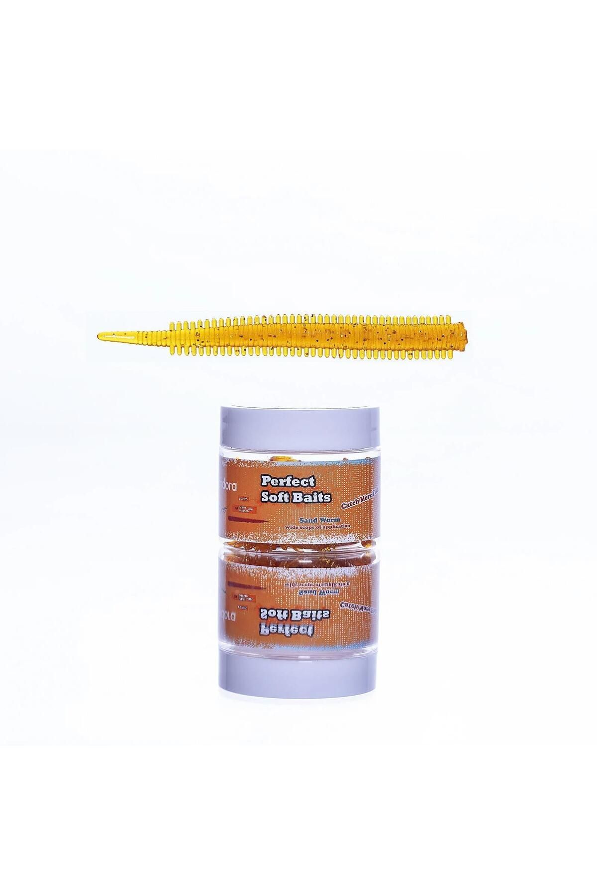 Perfect Soft Baits Sandworm 7cm Kavanozlu LRF Silikonu