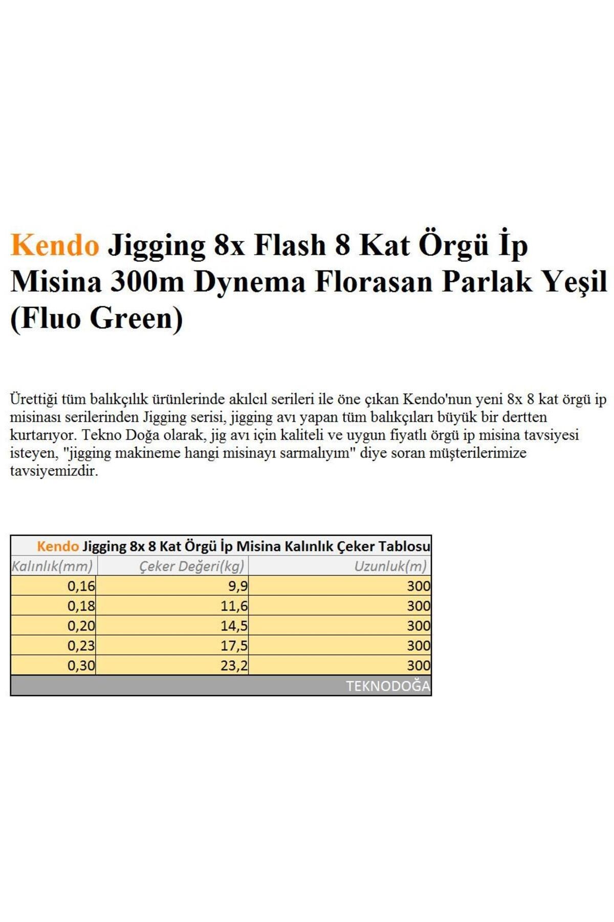 Jigging 8x Flash ( Fluo Green ) Örgü Ip Olta Misinası 300mt 0.28 Mm