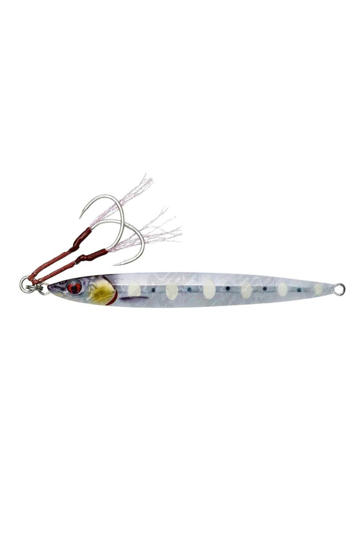 3d Slim Jig Minnow 10cm 40gr Jig Yem Bone White Glow