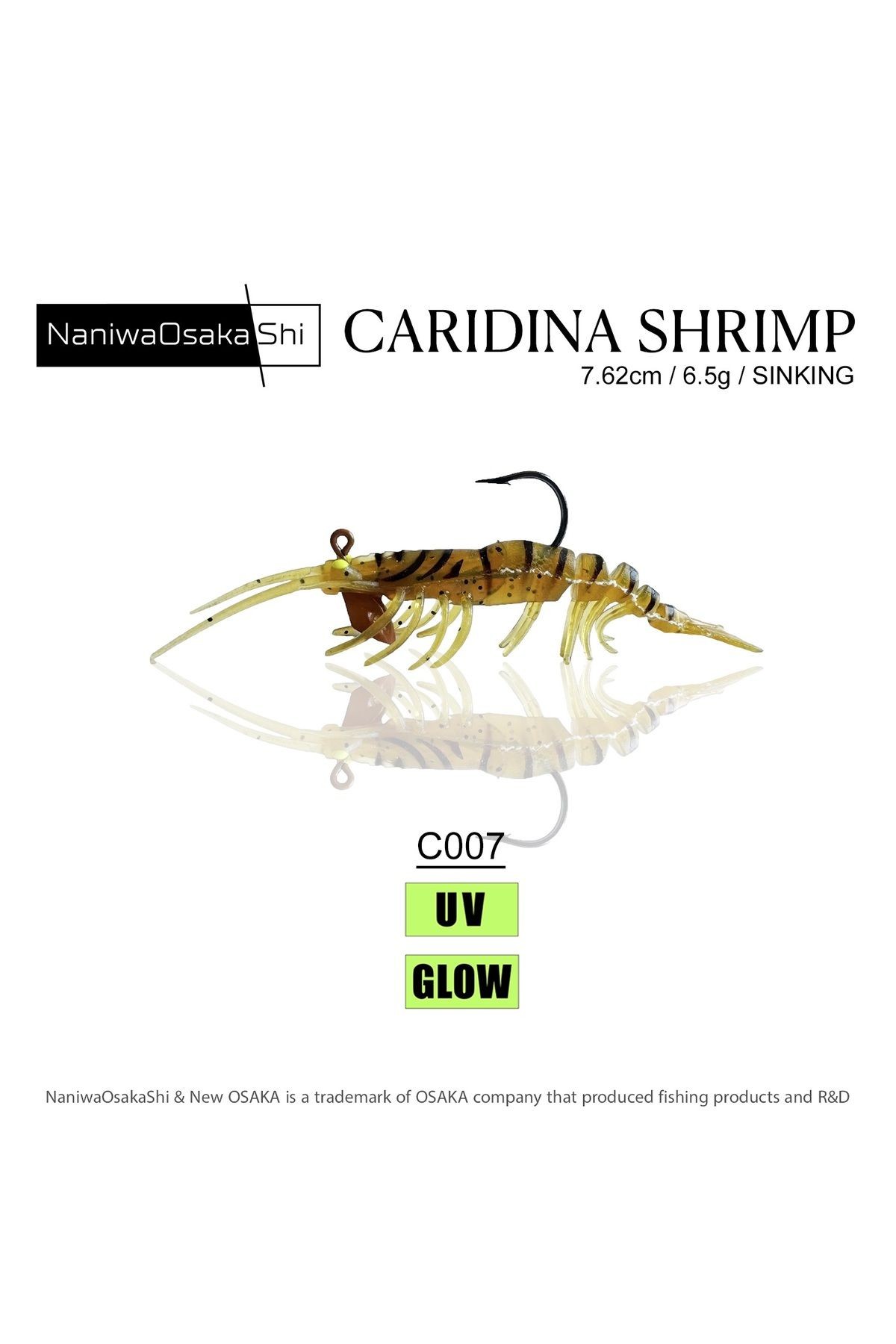 Naniwashi Caridina Shrimp Yumuşak Karides 7.62cm 6.5g #c007