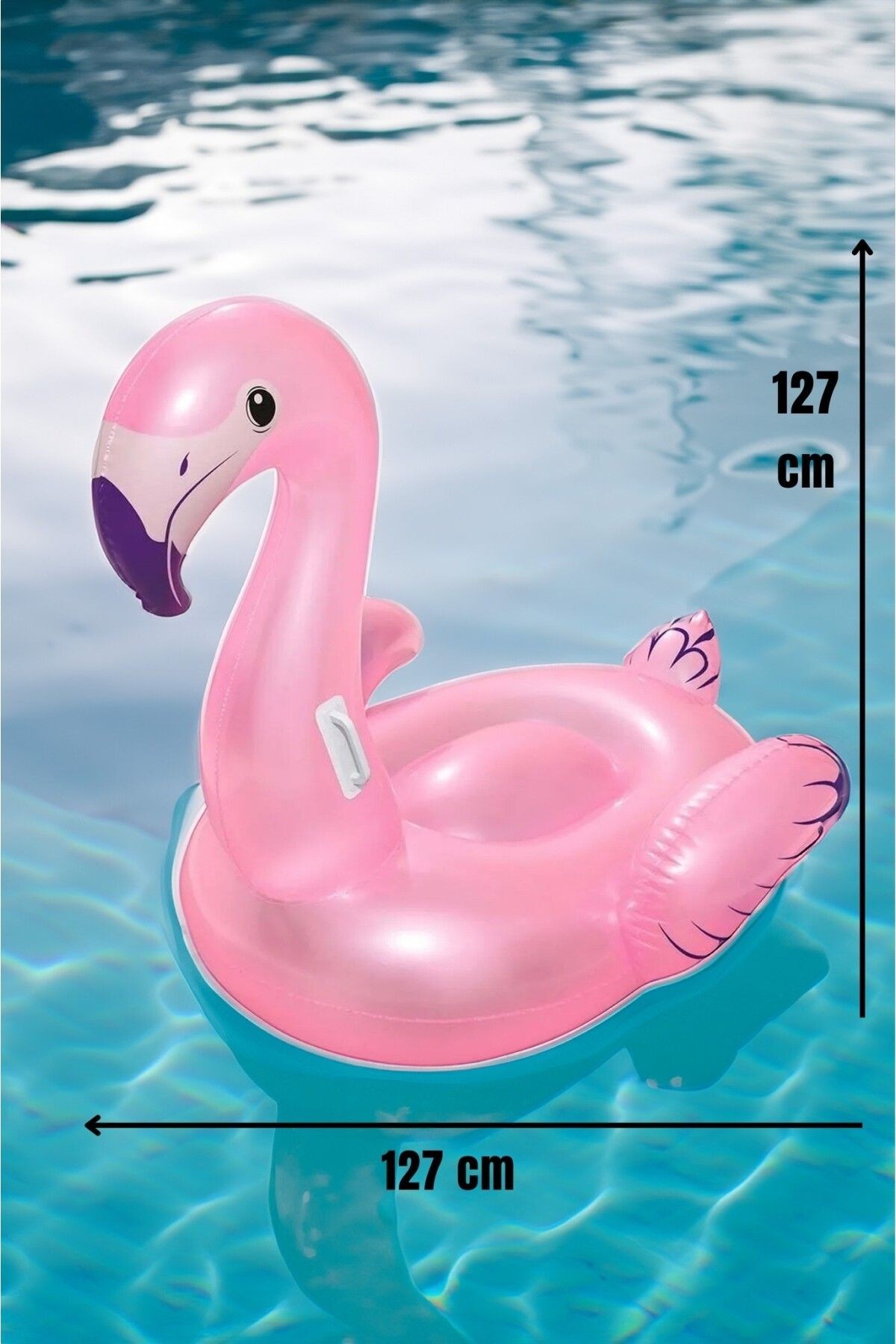 DEKOMUS İLE ÖZEL FLAMINGO TASARIM TUTMALI DENİZ YATAĞI 127x127 CM