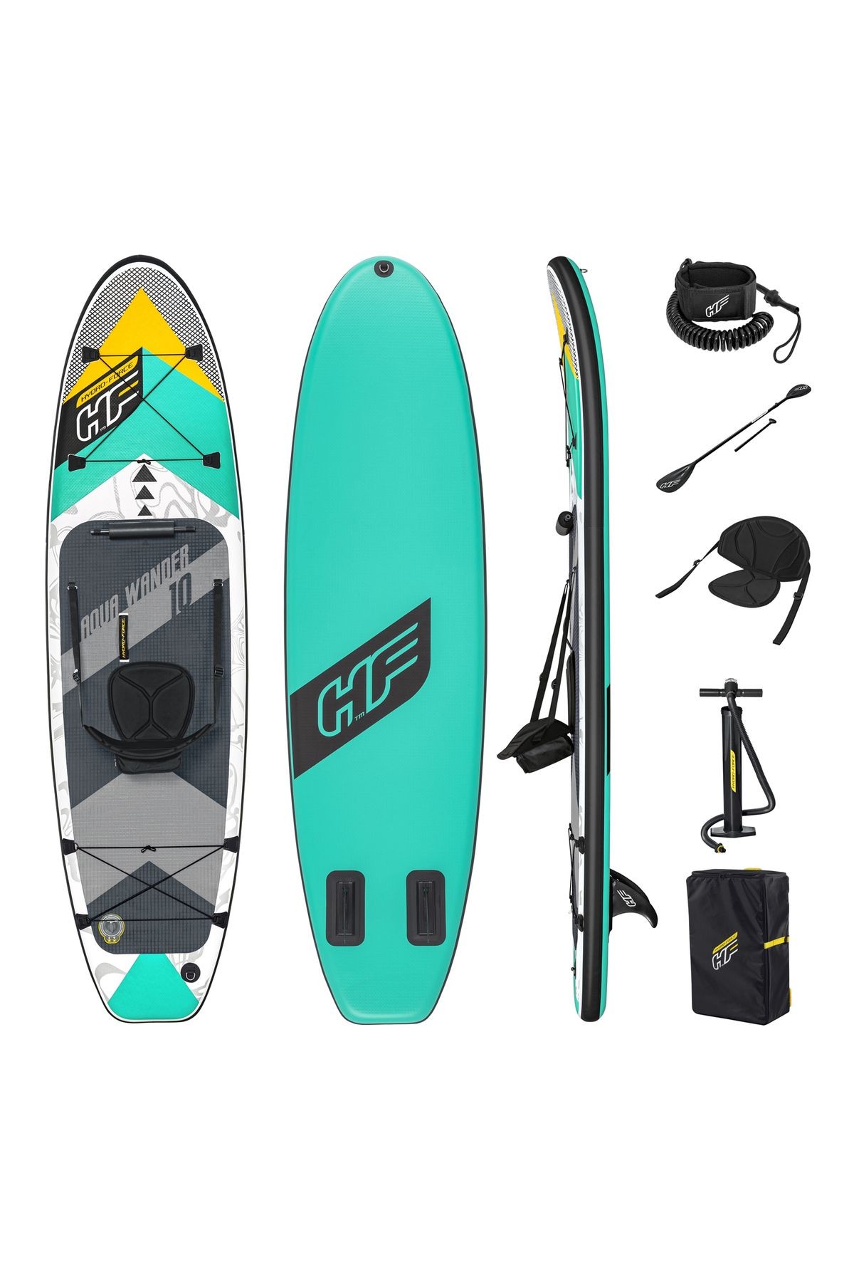 65375 Hydro-Force SUP Paddle Board Set Aqua Wander 305 x 84 x 12 cm