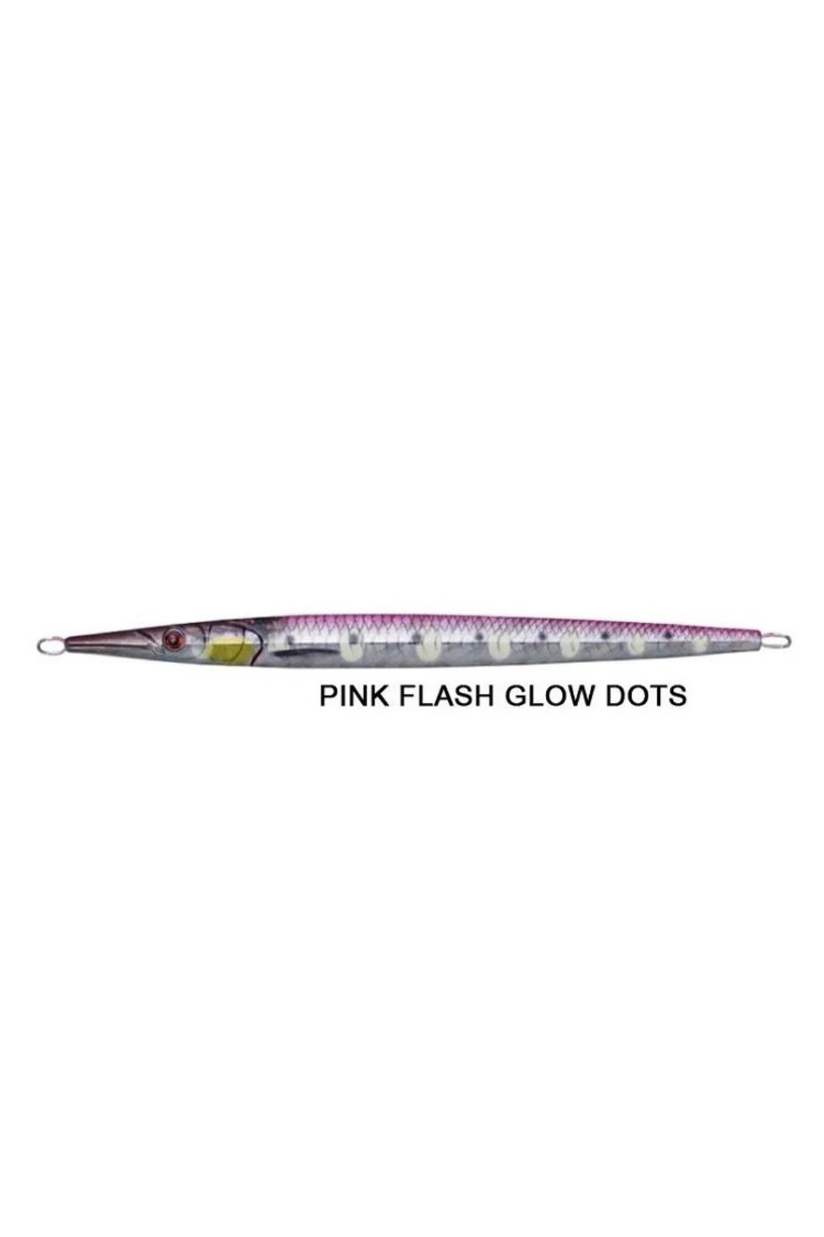 3D Needle Jig 9cm 20gr Suni Yem İğnesiz Pink Flash Glow Dots