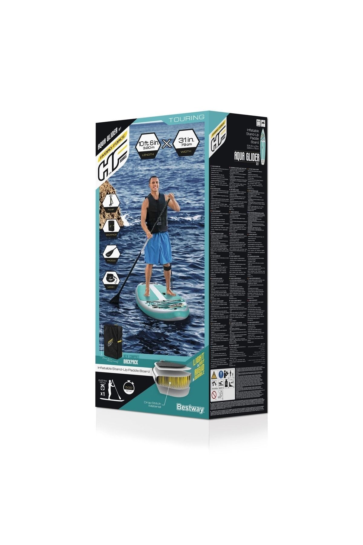 Agua Glıder Şişme Kano Sörf Tahtası-çantalı Set Kürek Ve Pompa Dahil 320 X X 79 X 12 Cm