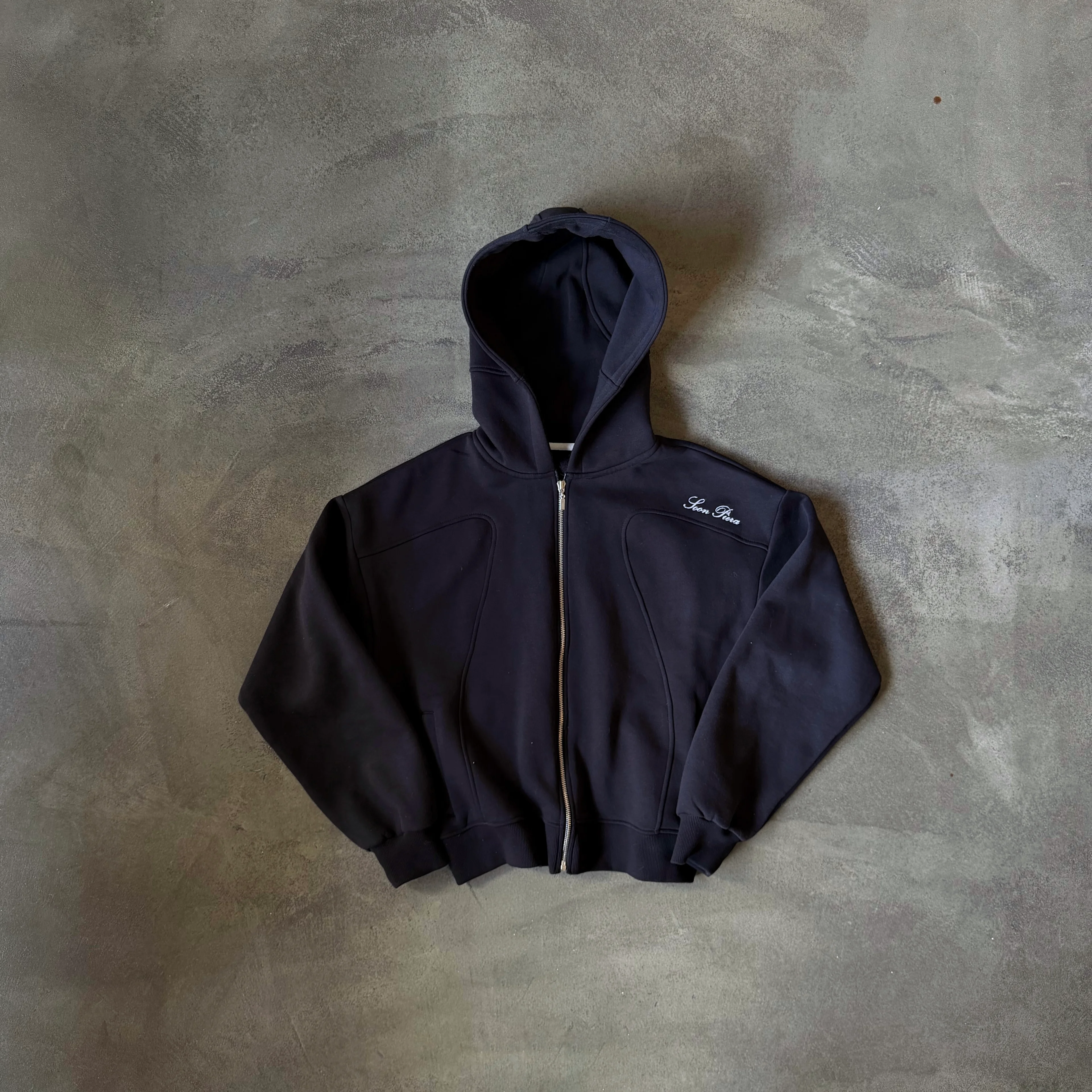 LINE BLACK ZIP-UP