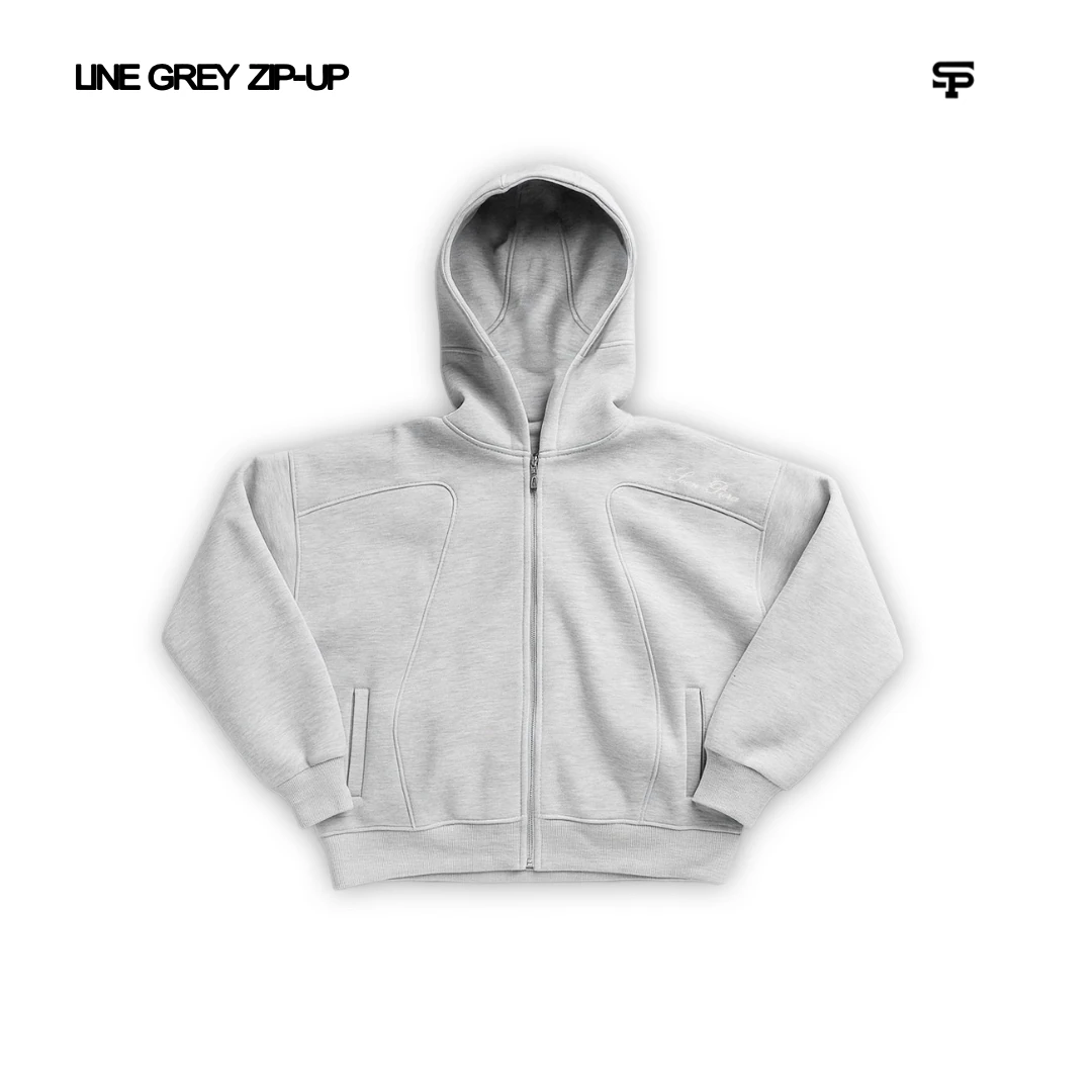 LINE GREY ZIP-UP