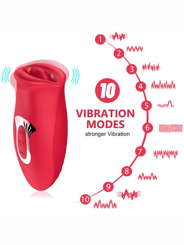 10 Titreşim Modlu NOXXX Dilli Oral Seks Vibratörü