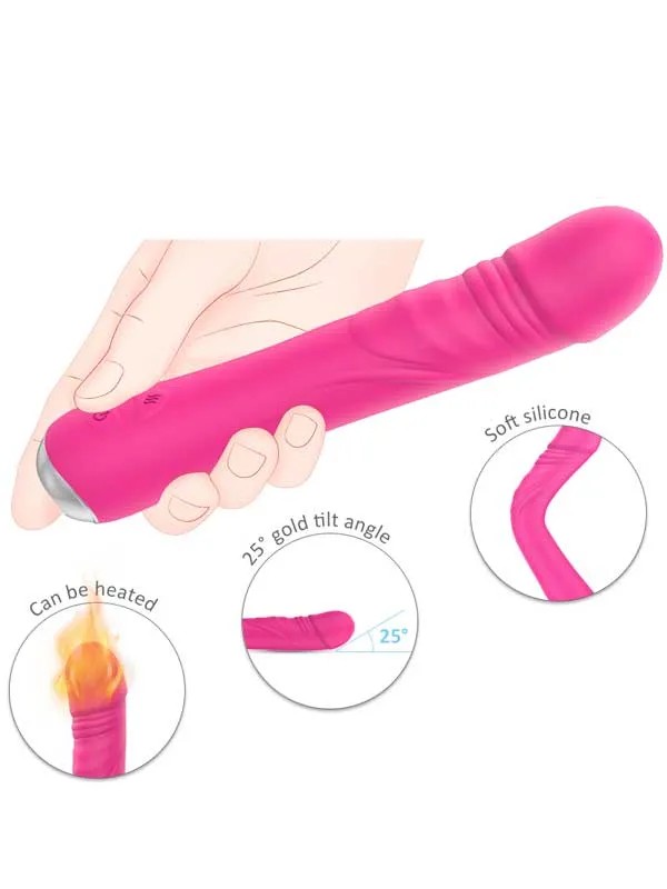 9 Titreşim Modlu Isıtmalı Titreşimli Esnek Vibratör 21 cm