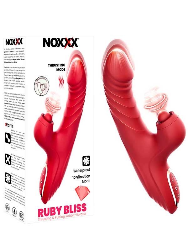 10 Titreşim 7 itiş Modlu NOXXX Ruby Bliss Thrusting Sucking Rabbit Vibratör
