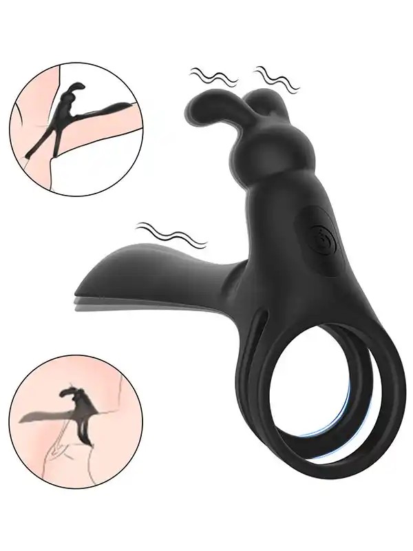 Shop You Titreşimli ve Klitoris Uyarıcılı Şarjlı Penis Halkası