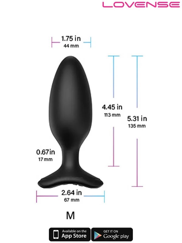 Lovense HUSH 2 Anal Plug 1.75″ App Controlled