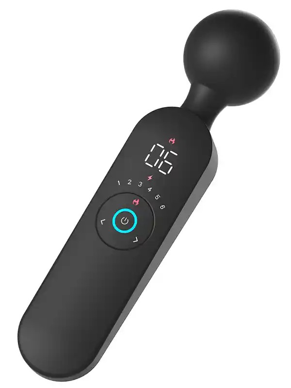 12 Titreşim Modlu Isıtmalı Şarjlı 12 Titreşim Modlu Wand LCD Ekranlı Vibratör 22 cm