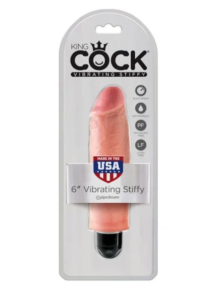 King Cock 6” Stiffy Titreşimli Vibratör Ten 15.5 cm