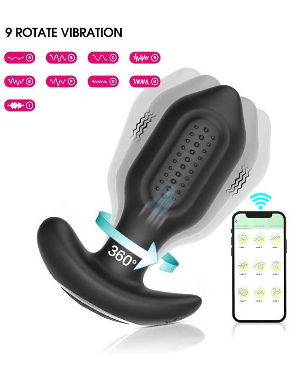 9 Titreşim Modlu NOXXX A-Heros BUDD APP Kontrol ve Uzaktan Kumandalı 360° Anal Plug