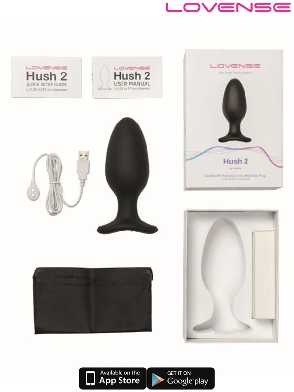 Lovense HUSH 2 Anal Plug 2.25″ App Controlled