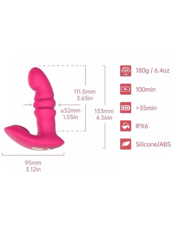 10 Titreşim Modlu 3 Titreşim Hızlı Magic Motion Funtown Jive Telefon Kontrollü Vibratör