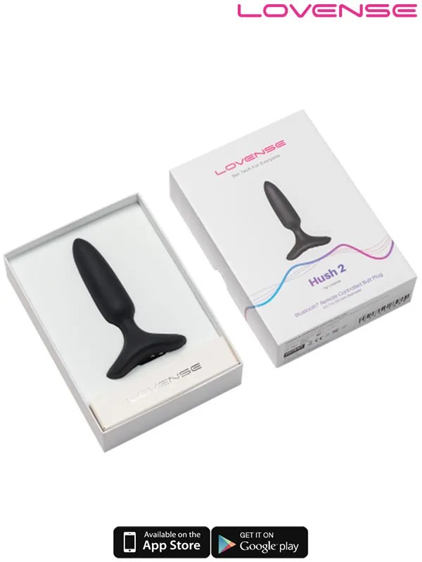 Lovense HUSH 2 Anal Plug 1″ App Controlled