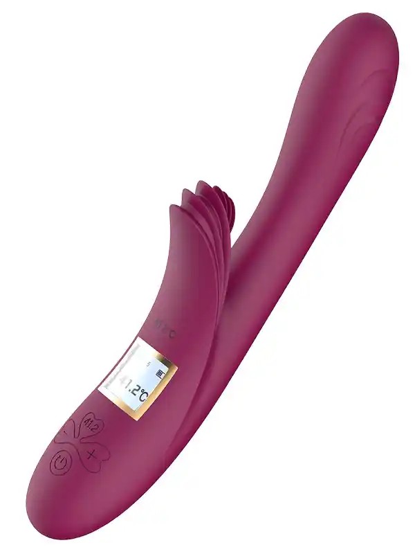 Isıtmalı Şarjlı LCD Ekranlı 10 Titreşim Modlu Vibratör 23 cm