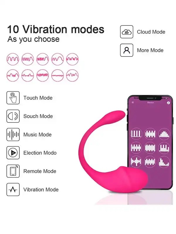 10 Titreşim Modlu NOXXX Çiftler için Giyilebilir Telefon Kontrollü Vibratör