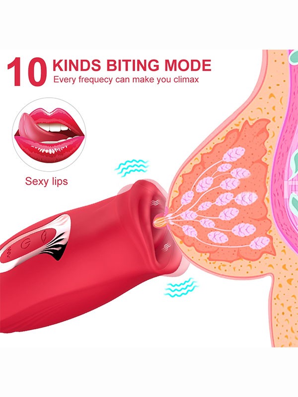 10 Titreşim Modlu NOXXX Dilli Oral Seks Vibratörü