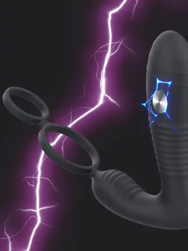 Shop You Elektro Şoklu Penis Halkalı APP Kontrollü Anal Vibratör
