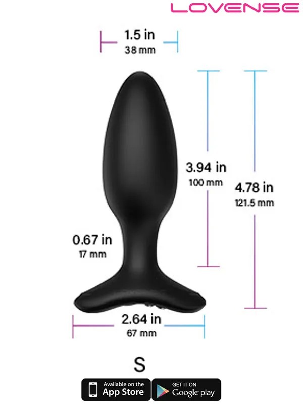 Lovense HUSH 2 Anal Plug 1.5″ App Controlled