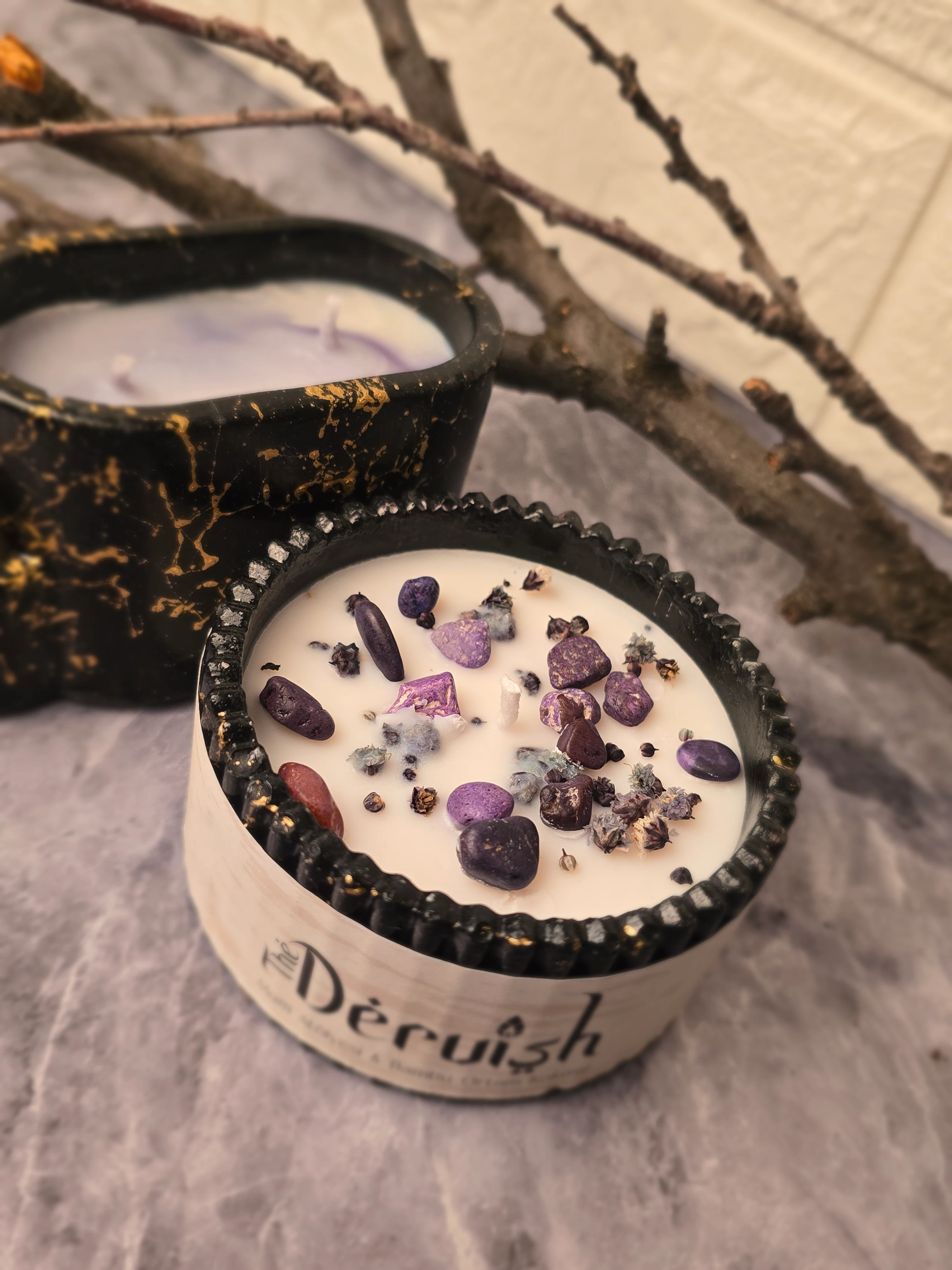 The Dervish "Arınma Collection Ametist Kristalli Enerji Mumu" 